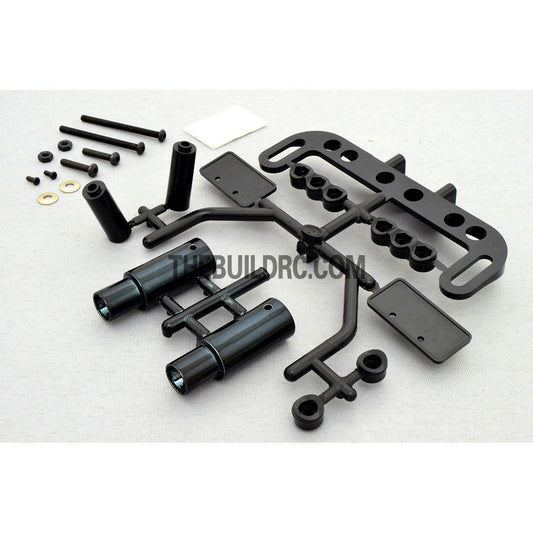 Exhaust Pipe Dummy Kit for 1/10 RC Racing Car - Black