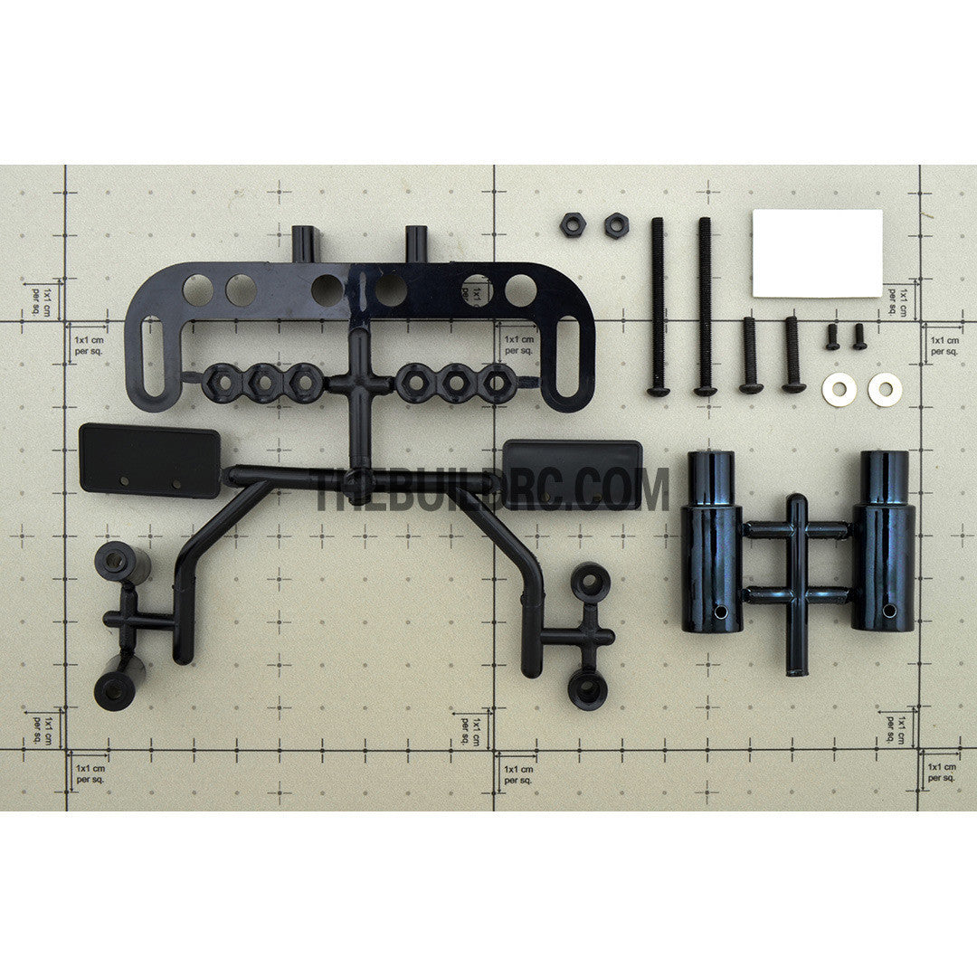 Exhaust Pipe Dummy Kit for 1/10 RC Racing Car - Black