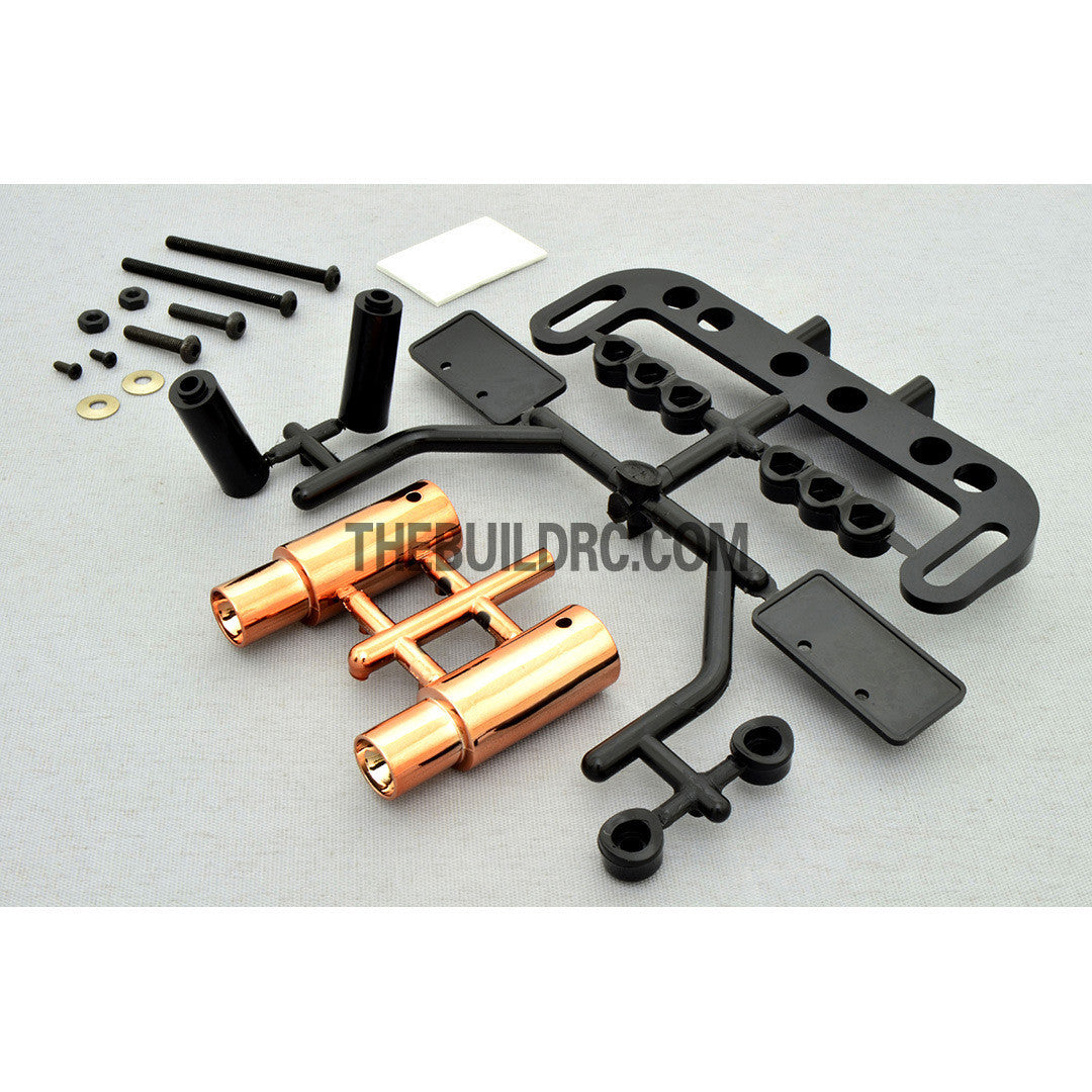 Exhaust Pipe Dummy Kit for 1/10 RC Racing Car - Copper