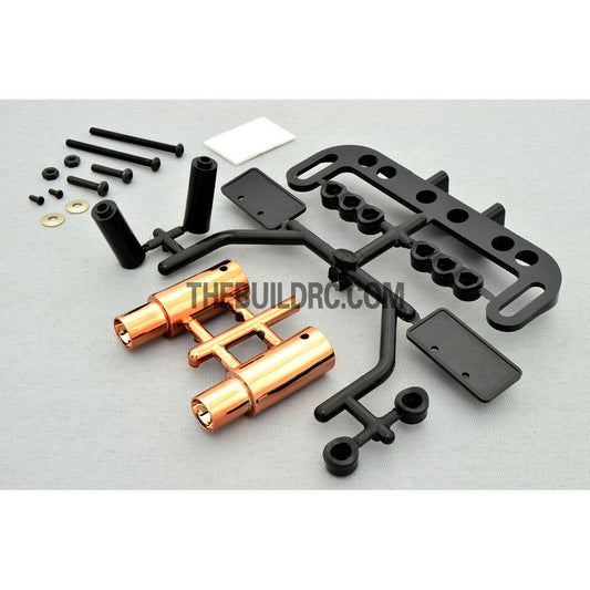 Exhaust Pipe Dummy Kit for 1/10 RC Racing Car - Copper