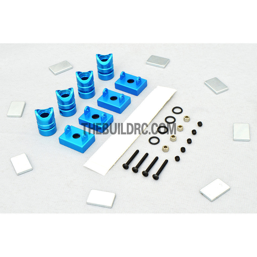 1/10 RC Car Alloy Magnetic Adjustable Stealth Rectangular Body Stand / Mount - Blue