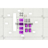 1/10 RC Car Alloy Magnetic Adjustable Stealth Rectangular Body Stand / Mount - Purple