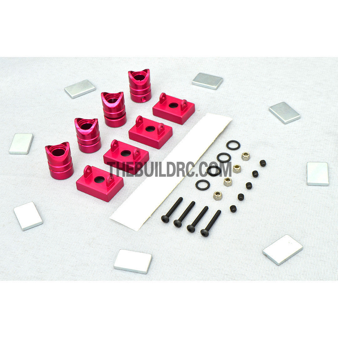 1/10 RC Car Alloy Magnetic Adjustable Stealth Rectangular Body Stand / Mount - Pink