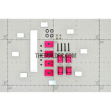 1/10 RC Car Alloy Magnetic Adjustable Stealth Rectangular Body Stand / Mount - Pink