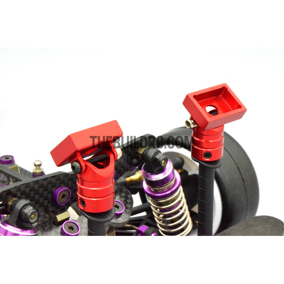 1/10 RC Car Alloy Magnetic Adjustable Stealth Rectangular Body Stand / Mount - Red