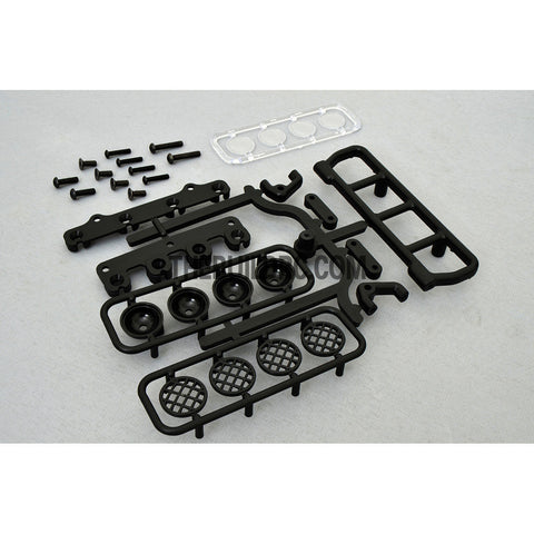 RC Crawler LED Adjustable Roof Light Bar Mount (4 Spotlight) - Black