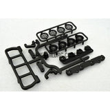 RC Crawler LED Adjustable Roof Light Bar Mount (4 Spotlight) - Black