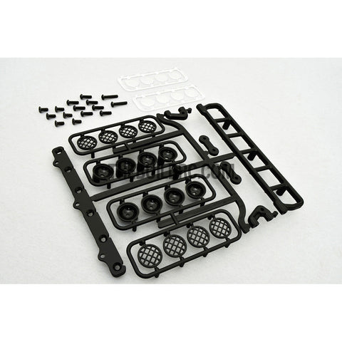 RC Crawler LED Adjustable Roof Light Bar Mount (8 Spotlight) - Black