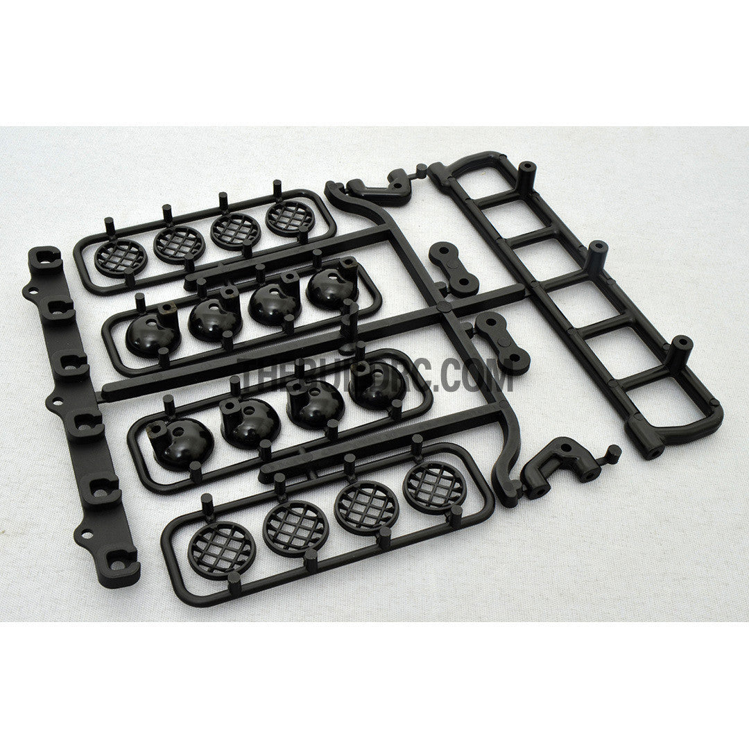 RC Crawler LED Adjustable Roof Light Bar Mount (8 Spotlight) - Black