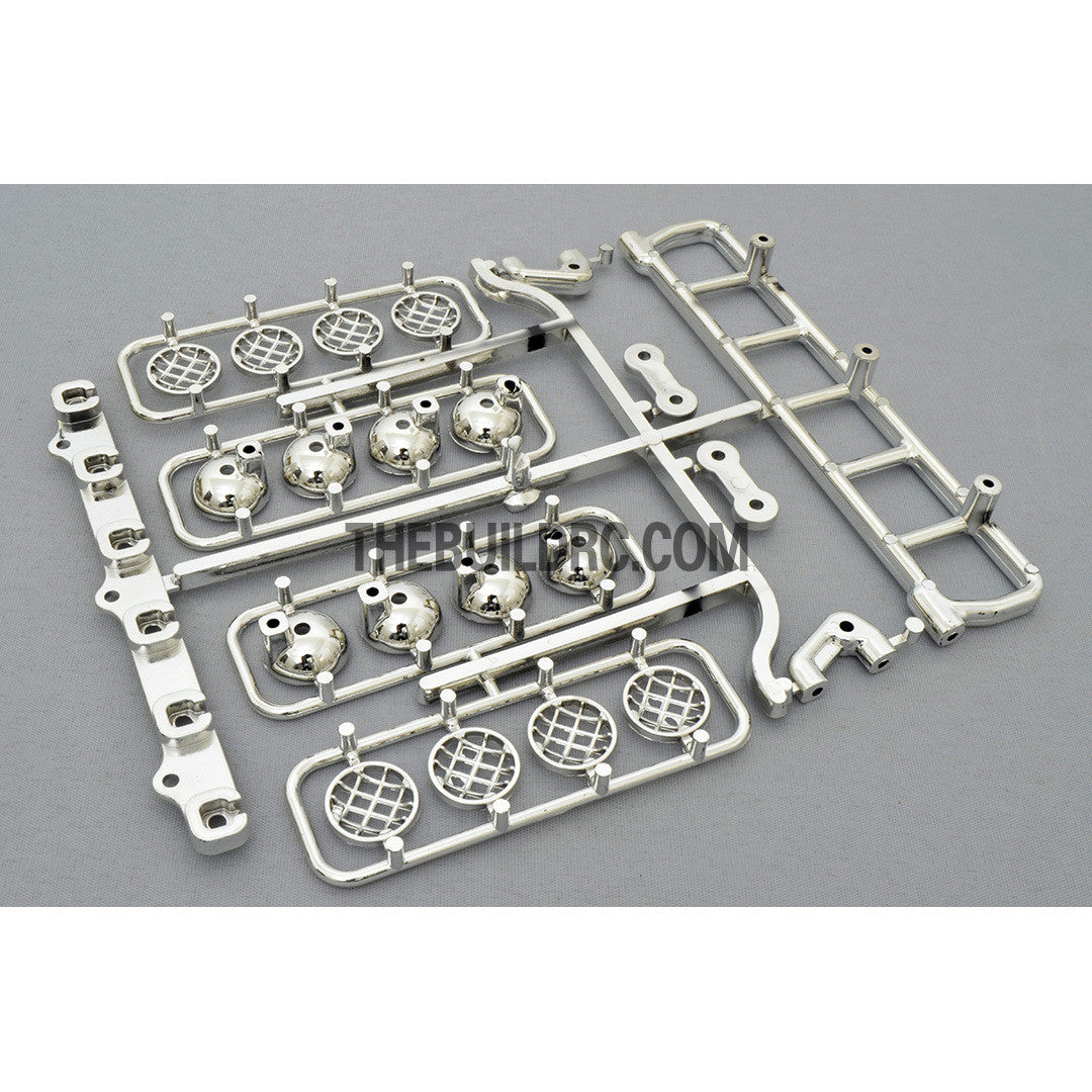 RC Crawler LED Adjustable Roof Light Bar Mount (8 Spotlight) - Silver
