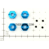 Aluminum Hex Nut Wheel Drive Adaptor for HPI 1/10 SPRINT 2 4pc - Light Blue