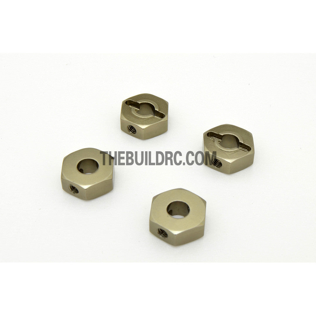 Aluminum Hex Nut Wheel Drive Adaptor for HPI 1/10 SPRINT 2 4pc - Grey