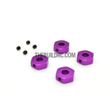 Aluminum Hex Nut Wheel Drive Adaptor for HPI 1/10 SPRINT 2 4pc - Purple