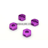 Aluminum Hex Nut Wheel Drive Adaptor for HPI 1/10 SPRINT 2 4pc - Purple