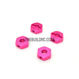 Aluminum Hex Nut Wheel Drive Adaptor for HPI 1/10 SPRINT 2 4pc - Pink