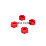 Aluminum Hex Nut Wheel Drive Adaptor for HPI 1/10 SPRINT 2 4pc - Red
