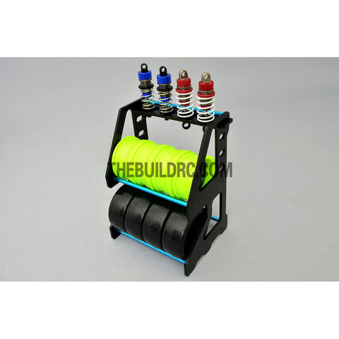 1/10 RC Racing Car Suspension Shock Tyre Wheel Collector - Light Blue