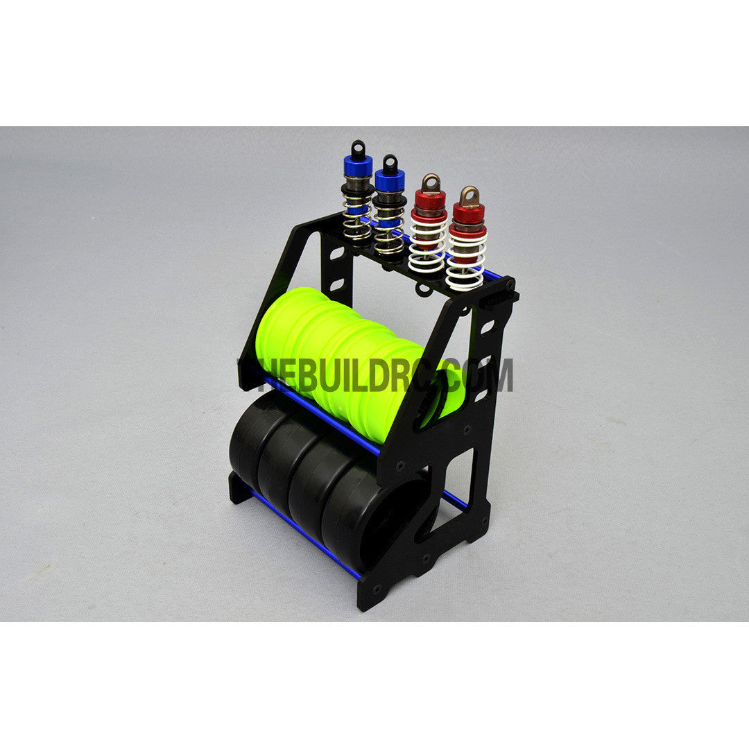 1/10 RC Racing Car Suspension Shock Tyre Wheel Collector - Dark Blue