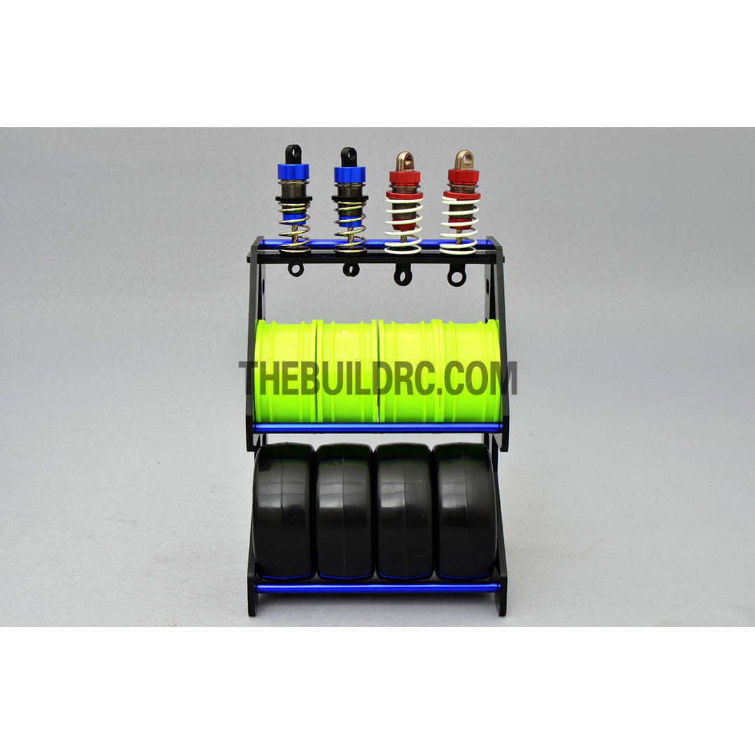 1/10 RC Racing Car Suspension Shock Tyre Wheel Collector - Dark Blue