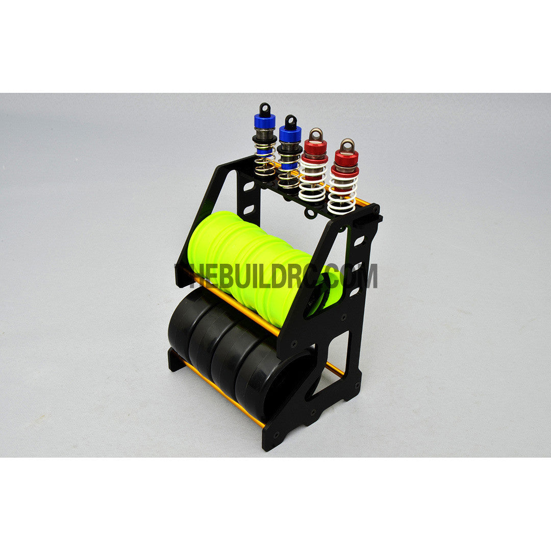 1/10 RC Racing Car Suspension Shock Tyre Wheel Collector - Gold