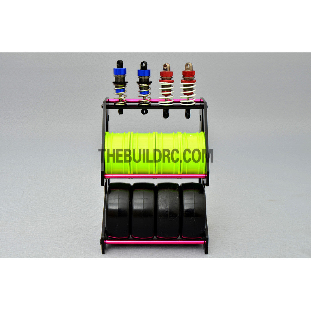1/10 RC Racing Car Suspension Shock Tyre Wheel Collector - Pink