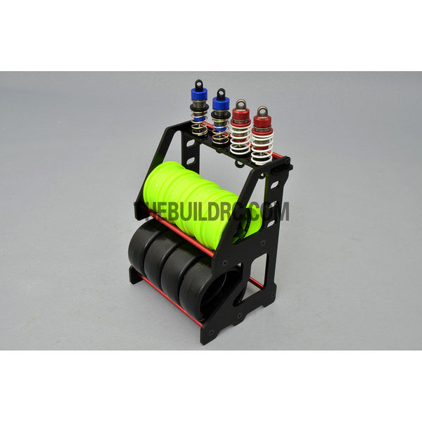 1/10 RC Racing Car Suspension Shock Tyre Wheel Collector - Red