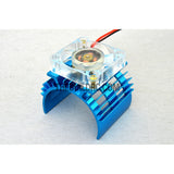 Adjustable Alloy Strip Style Heatsink with Fan for 1/10 RC Car - Light Blue