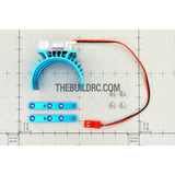 Adjustable Alloy Strip Style Heatsink with Fan for 1/10 RC Car - Light Blue