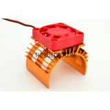 Adjustable Alloy Strip Style Heatsink with Fan for 1/10 RC Car - Gold