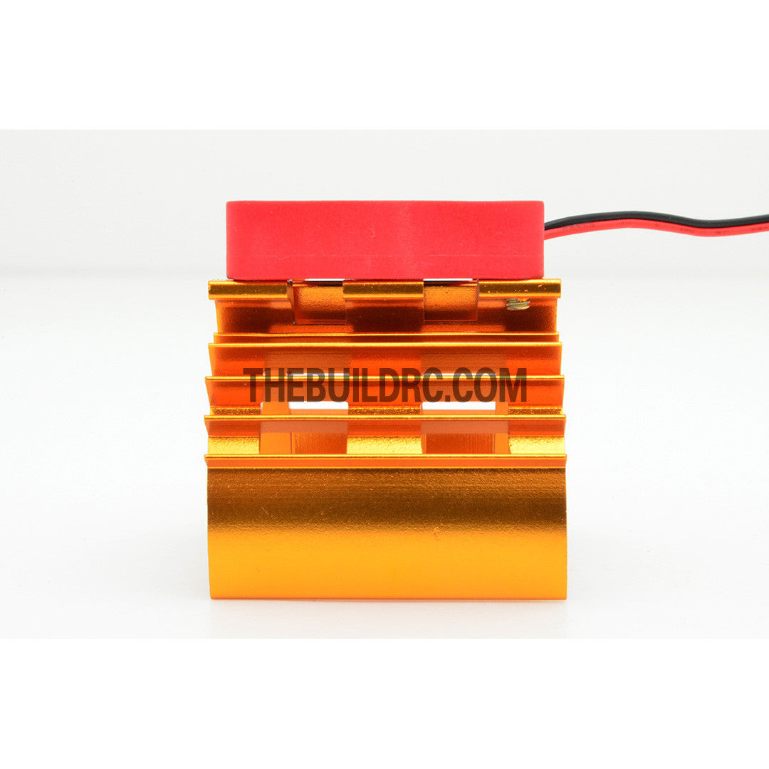 Adjustable Alloy Strip Style Heatsink with Fan for 1/10 RC Car - Gold