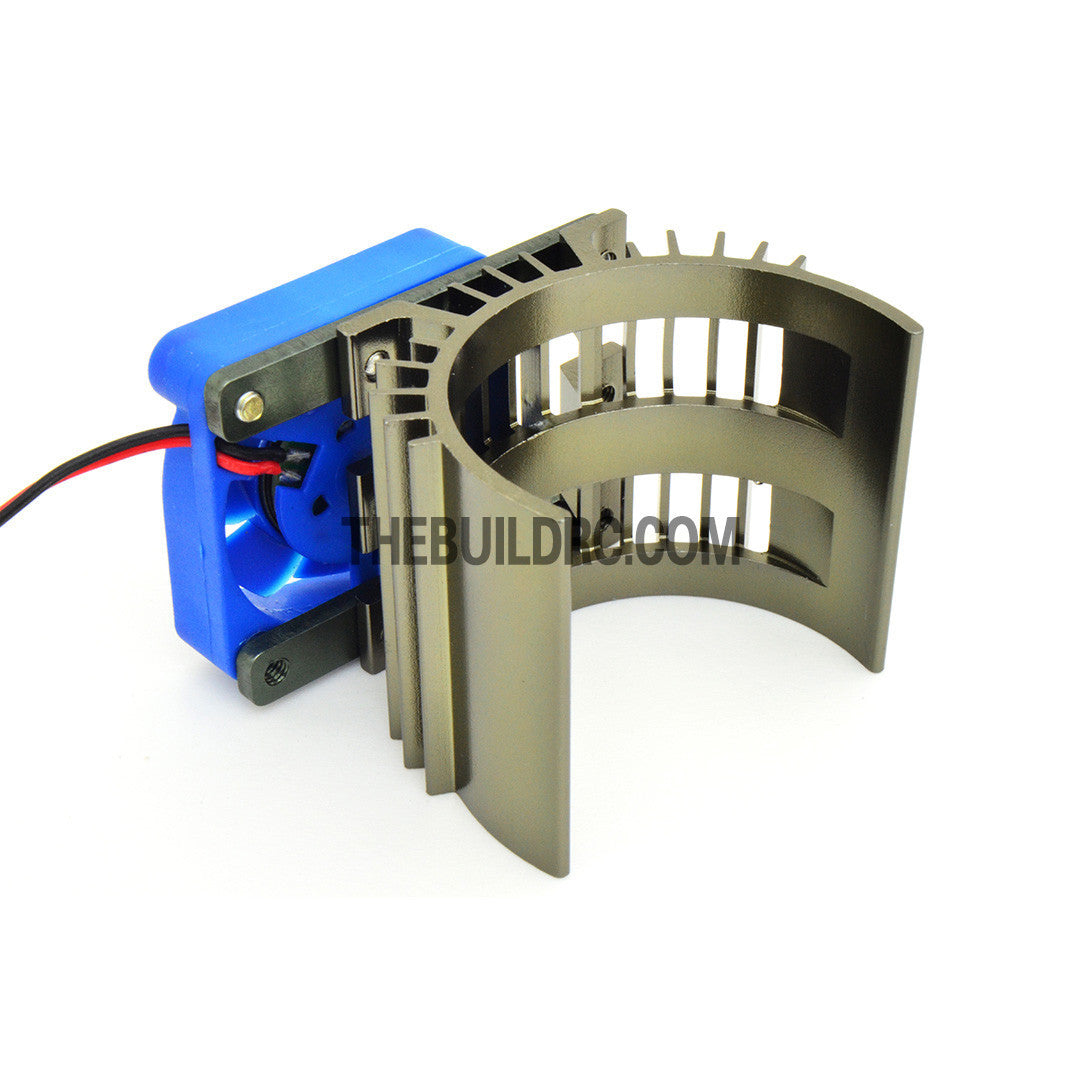 Adjustable Alloy Strip Style Heatsink with Fan for 1/10 RC Car - Grey