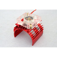 Adjustable Alloy Strip Style Heatsink with Fan for 1/10 RC Car - Red