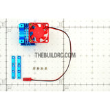 Adjustable Alloy Line Style Heatsink with Fan for 1/10 RC Car - Light Blue