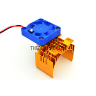Adjustable Alloy Line Style Heatsink with Fan for 1/10 RC Car - Gold