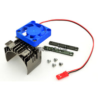 Adjustable Alloy Line Style Heatsink with Fan for 1/10 RC Car - Grey