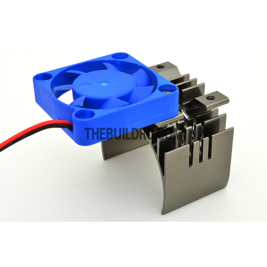 Adjustable Alloy Line Style Heatsink with Fan for 1/10 RC Car - Grey