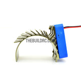 Adjustable Alloy Checkered Style Heatsink with Fan for 1/10 RC Car - Grey