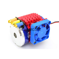 Adjustable Alloy Checkered Style Heatsink with Fan for 1/10 RC Car - Red