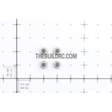 1/18 RC Car 3mm Alloy Wheel Rim Hex Lock Nut 4pcs - Silver