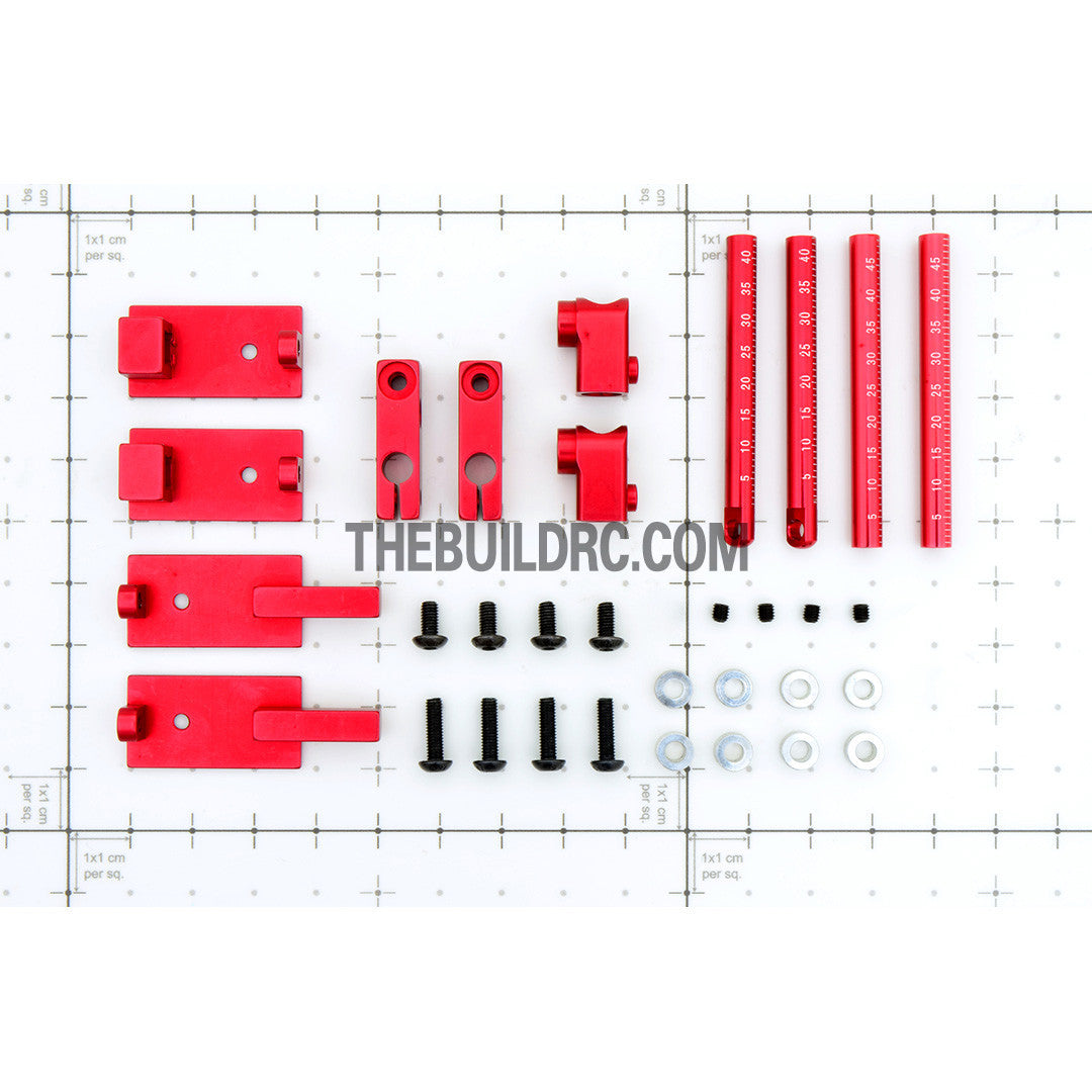 1/10 RC Car Height Adjustable Alloy Stealth Body Stand / Mount - Red