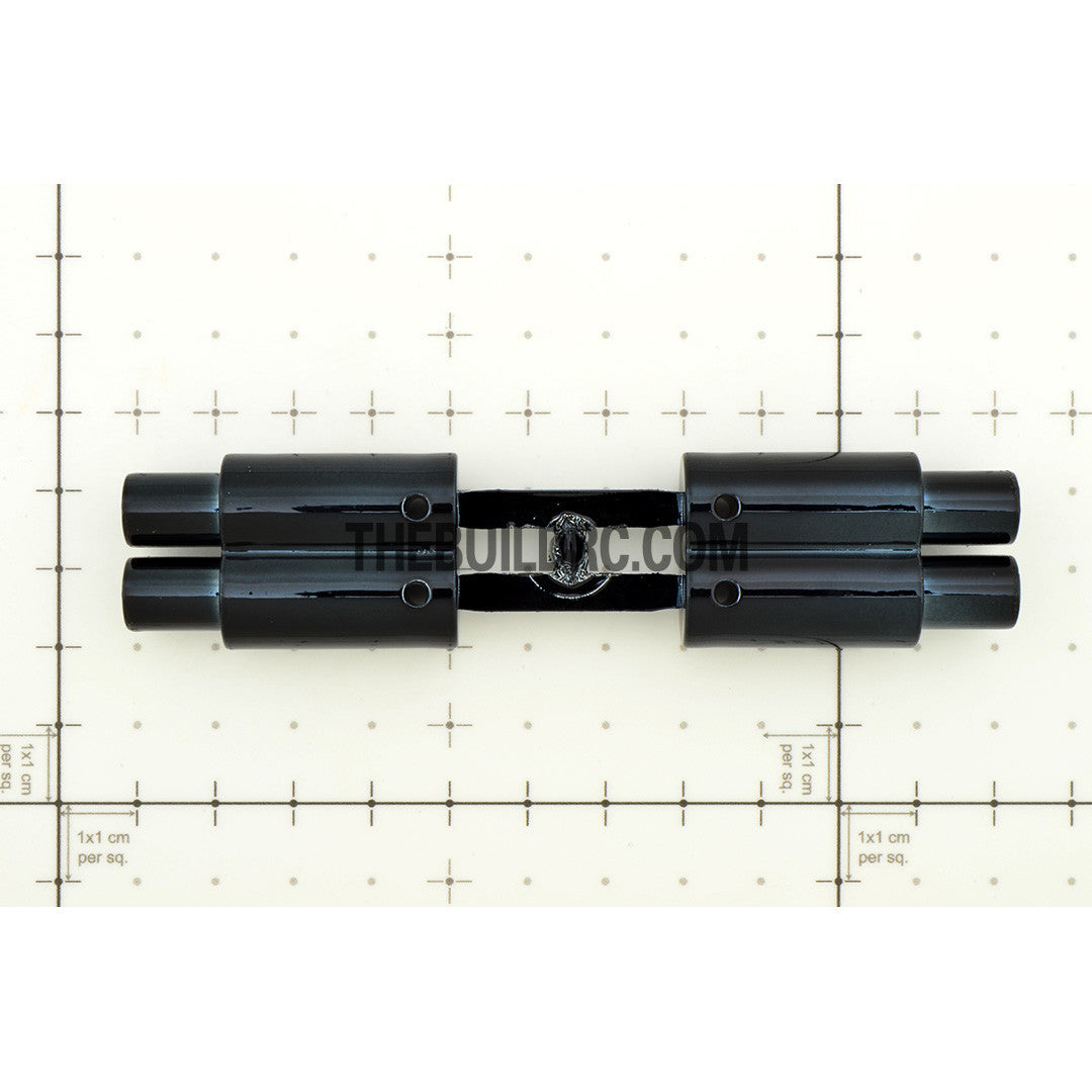 Twin Exhaust Pipe Dummy for 1/10 RC Racing Car - Black