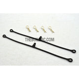 Silicon Du-Bro Body Clip Retainers w/ 4 Body Clips for RC 1/10 Car - Black