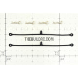 Silicon Du-Bro Body Clip Retainers w/ 4 Body Clips for RC 1/10 Car - Black