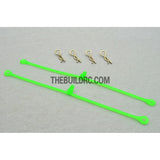 Silicon Du-Bro Body Clip Retainers w/ 4 Body Clips for RC 1/10 Car - Green