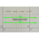 Silicon Du-Bro Body Clip Retainers w/ 4 Body Clips for RC 1/10 Car - Green