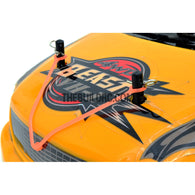 Silicon Du-Bro Body Clip Retainers w/ 4 Body Clips for RC 1/10 Car - Orange