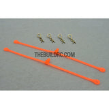 Silicon Du-Bro Body Clip Retainers w/ 4 Body Clips for RC 1/10 Car - Orange