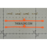 Silicon Du-Bro Body Clip Retainers w/ 4 Body Clips for RC 1/10 Car - Orange
