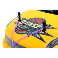 Silicon Du-Bro Body Clip Retainers w/ 4 Body Clips for RC 1/10 Car - Purple
