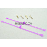 Silicon Du-Bro Body Clip Retainers w/ 4 Body Clips for RC 1/10 Car - Purple